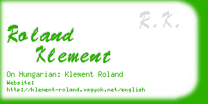 roland klement business card